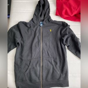 Black polo sweater hoodie